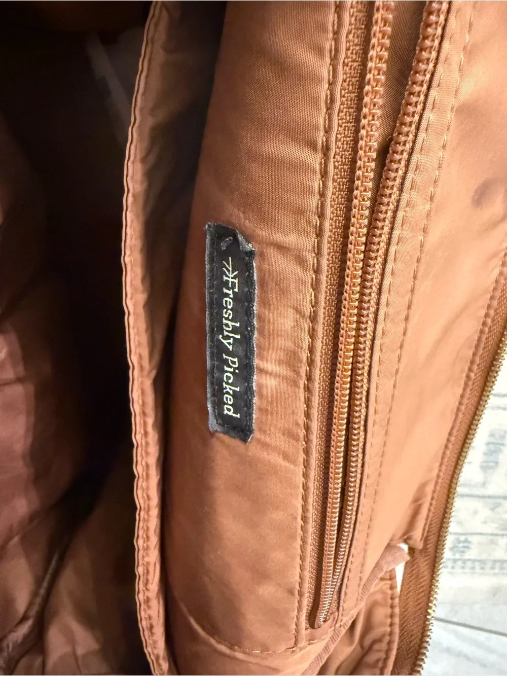 Freshly Picked Classic Cognac Diaper Bag Backpack Brown